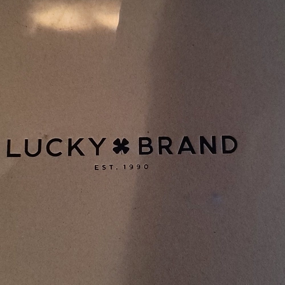Lucky Brand leopard print suede leather
